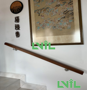 Burmese Teak Handrail in Dark Walnut Varnish